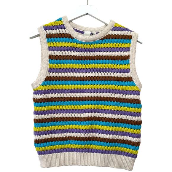 Y.A.S Crochet in Multi Stripe Tank Size Small - Picture 3 of 9